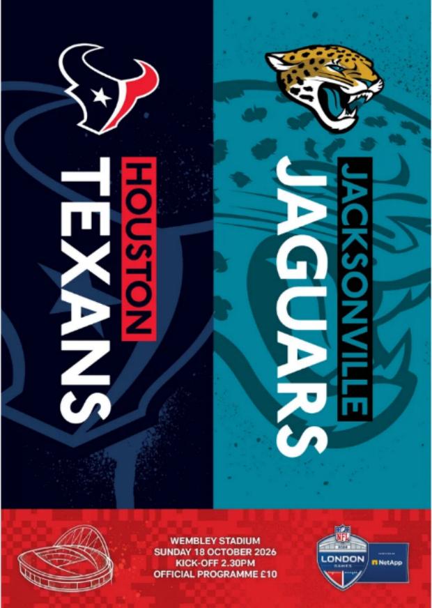2026 NFL (IN LONDON) JACKSONVILLE JAGUARS v HOUSTON TEXANS